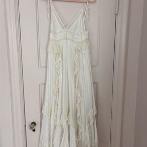 Ulla Johnson Ivory Ruffle Tiered Sundress
